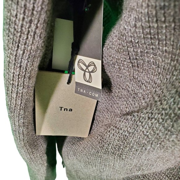 Aritzia TNA The Penny Sweater Waffle Knit Alpaca & Wool Sweater Sz M Taupe NEW - Picture 5 of 7